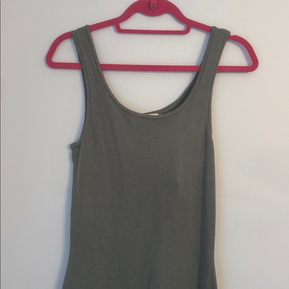 Universal Thread Sage Green Knit Sweater Tank Midi Dress - Picture 4 of 7